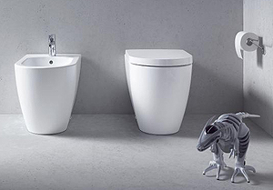 In abbinamento: vaso e bidet della serie ME by Starck