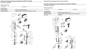 Prima di scoprire le cassette Twinline una piccola premessa. Queste cassette fino al 2016 erano alloggiate anche nelle strutture combifix e duofix per vasi e bidet sospesi (110.850 / 110.750). Queste due cassette Geberit di vecchia generazione sono state prodotto a partire dalla fine anni ’90 fino al 2016. Le placche di comando per entrambe le cassette erano uguali e se cercate il ricambio lo trovate nello store al seguente link [ apri LINK ]. Su entrambi i modelli è possibile nel caso avete la placca monotasto montare la placca due tasti che permette di ridurre notevolmente il consumo idrico. Per la versione da 8 cm basterà ordinare il kit codice 240.516.00.1 (punto 9 nell’esploso sopra a sx), mentre per la versione da 12 cm il kit è codice 240.515.00.1 (punto 7 nell’esploso sopra a dx). A entrambi va abbinata poi una placca 115.899.KJ.1. Cerchiamo di capire adesso quali sono le parti differenti tra i due modelli. Prima però bisogna individuare se in bagno abbiamo la versione da 8 o da 12 cm incassata nel muro. Per poterlo verificare dobbiamo togliere la placca e il sottoplacca che è fissato con due viti e leggere il codice sempre presente all’interno della cassetta. Una volta individuato (magari lo potete segnalare al team Sintesibagno che vi suggerirà i codici corretti da ordinare) si può procedere alla scelta dei ricambi. Guardando i due esplosi qui sopra si noterà subito anche senza avere i codici che le due batterie complete (campana) sono diverse a seconda del modello. Il supporto Twico, che è il meccanismo che permette di azionare la campana di scarico tramite i pulsanti sulla placca, è chiaramente diverso vista la differente profondità delle due cassette. Sono invece uguali per entrambe le cassetta il rubinetto galleggiante Tipo 380 e il rubinetto di riempimento (d’arresto) della stessa. Vi lasciamo i due link dove potete trovare i ricambi delle vecchie cassette Twinline. Per la versione da 12 cm il Link è questo [ apri LINK ], per la versione da 8 cm il Link è questo [ apri LINK ]. Vi suggeriamo comunque se avete dei dubbi di contattare il team Sintesibagno che può aiutarvi a scegliere i ricambi corretti.